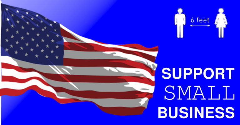 social distancing and supporting small business
